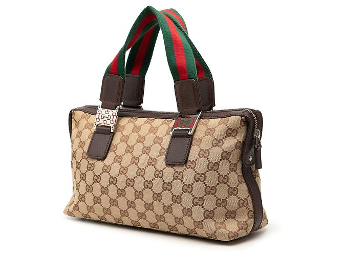 Borsa Gucci Beige GG Canvas Web Pop - vista 2