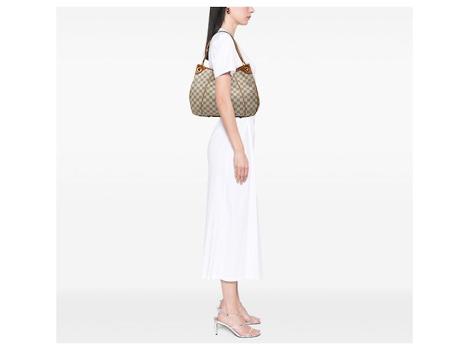 Louis Vuitton White Damier Azur Galliera PM Bianco - vista 6