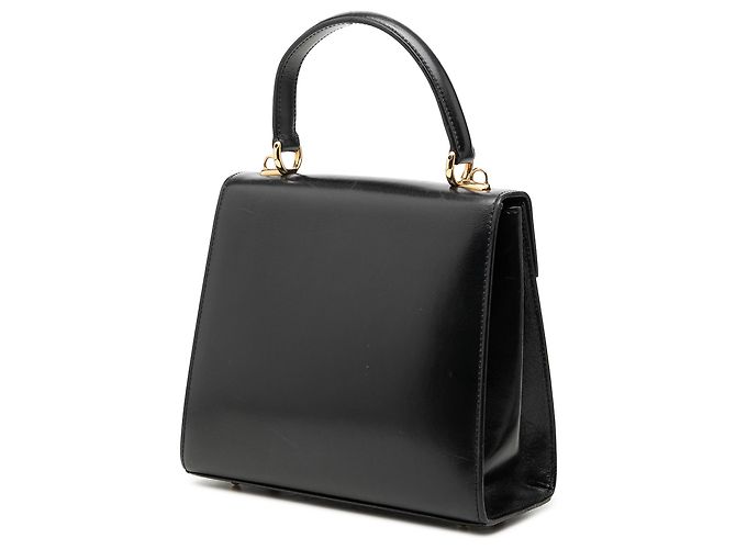 Borsa Satchel Lady Lock Gucci in pelle di vitello liscia nera Nero - vista 2