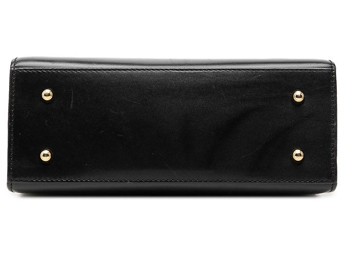 Borsa Satchel Lady Lock Gucci in pelle di vitello liscia nera Nero - vista 3