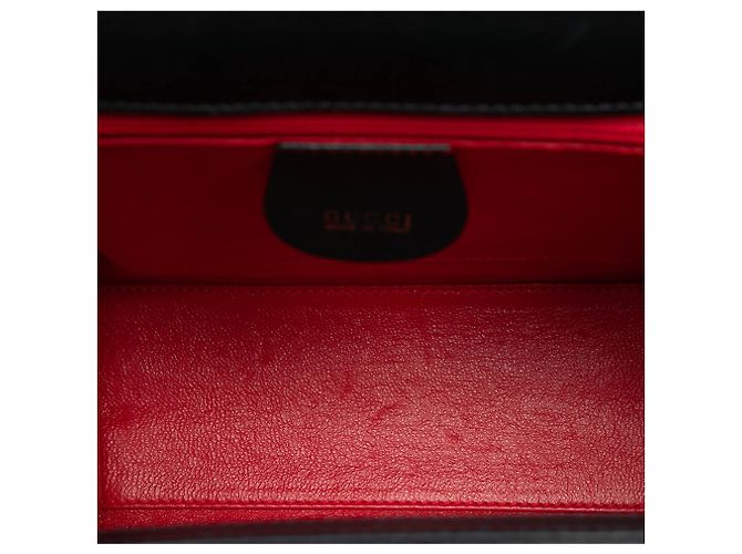 Borsa Satchel Lady Lock Gucci in pelle di vitello liscia nera Nero - vista 4