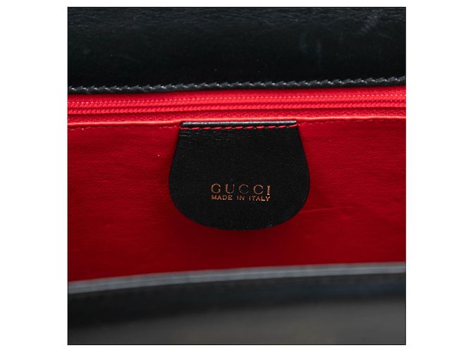 Borsa Satchel Lady Lock Gucci in pelle di vitello liscia nera Nero - vista 5