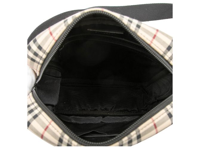 Borsa a tracolla Burberry Beige House Check Canvas - vista 4