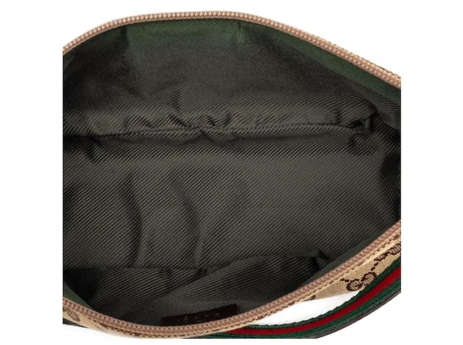 Gucci Beige GG Canvas Web Boat - vista 4