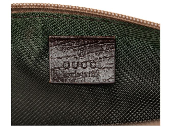 Gucci Beige GG Canvas Web Boat - vista 5
