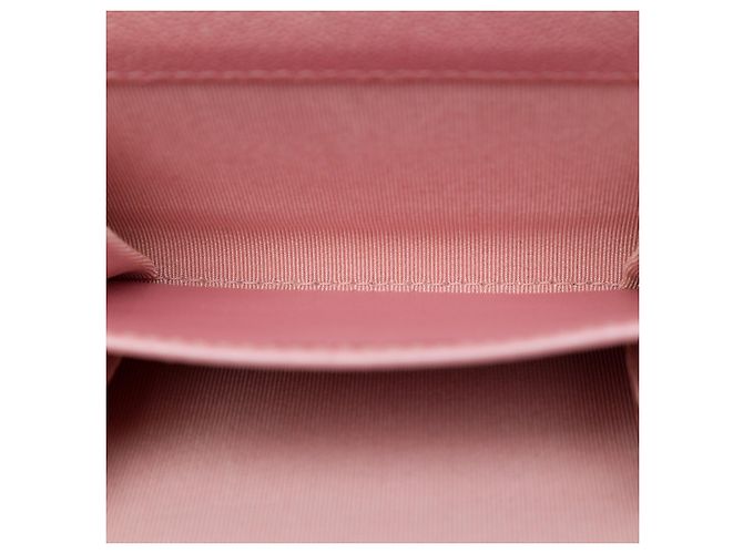 Chanel Pink CC gesteppter Iridescent Caviar Kartenhalter mit Kette - Ansicht 4