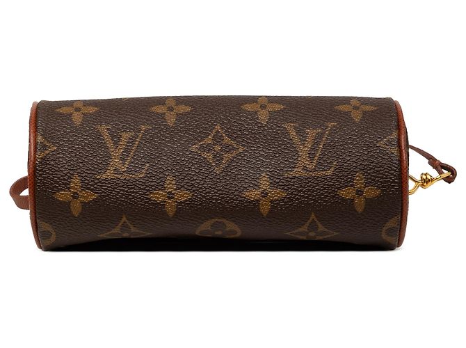 Louis Vuitton Brown Monogram Papillon Pochette Marrone - vista 3