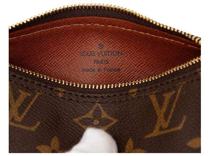 Louis Vuitton Brown Monogram Papillon Pochette Marrone - vista 5