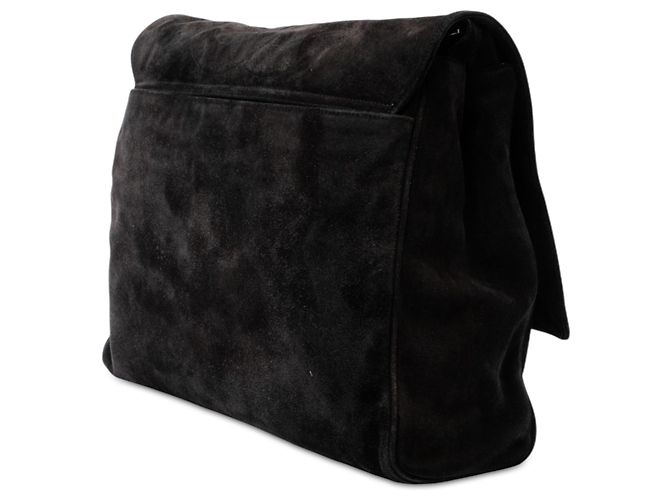 Chanel Triple CC Crossbody in camoscio nero - vista 2