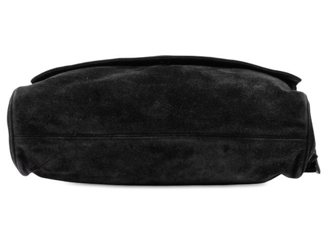 Chanel Triple CC Crossbody in camoscio nero - vista 3