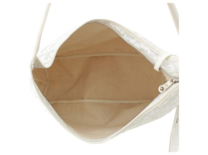 Goyard White Goyardine Boheme Hobo Bianco - vista 6