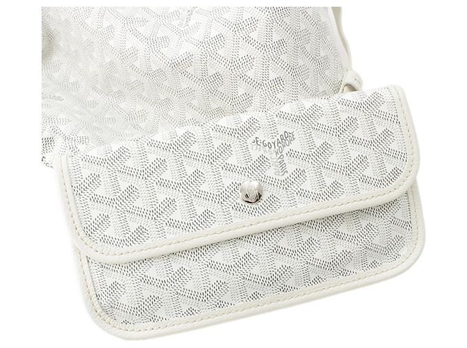 Goyard White Goyardine Boheme Hobo Bianco - vista 7