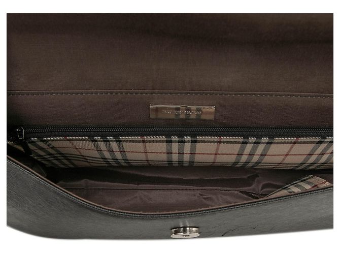 Borsa a tracolla con patta Burberry in pelle nera Nero - vista 4