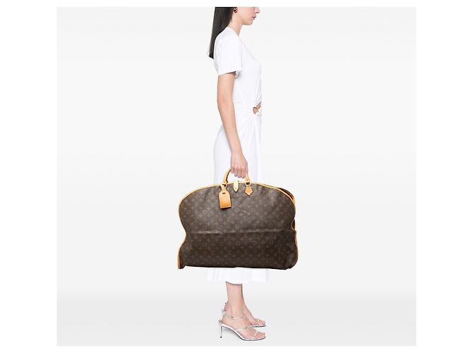 Louis Vuitton Brown Monogram Housse Porte Habits Garment Cover Marrone - vista 8
