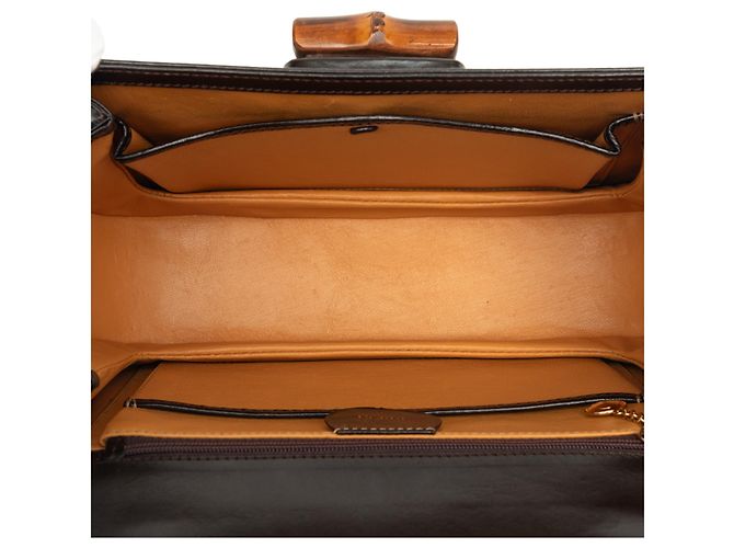 Gucci Black Calfskin Bamboo Night Nero - vista 4