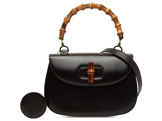 Gucci Black Calfskin Bamboo Night Nero - vista 7