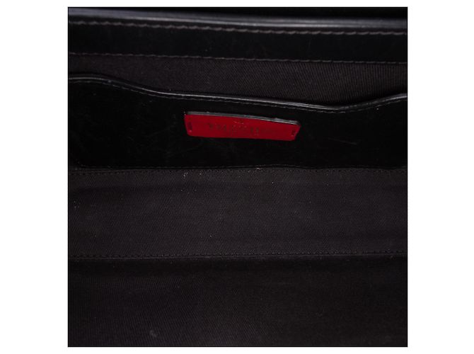 Valentino Bolsa Tiracolo Rockstud em couro preto, pequena, com fecho e corrente - vista 4