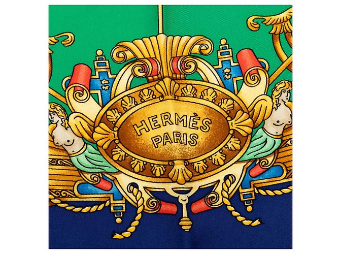Hermès Green Voiles de Lumiere Seidentuch 90 Grün - Ansicht 3