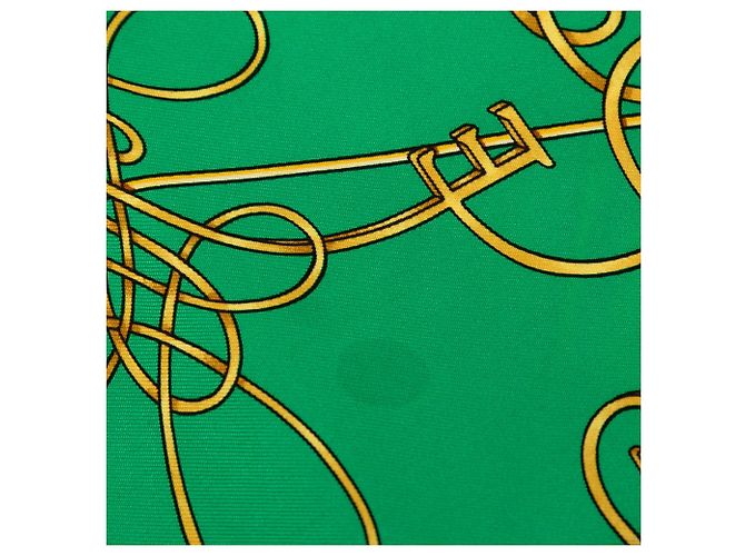 Hermès Green Voiles de Lumiere Seidentuch 90 Grün - Ansicht 8