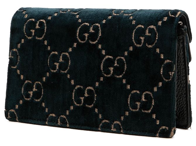 Gucci Mini Dionysus Crossbody in velluto blu GG Blu scuro - vista 2