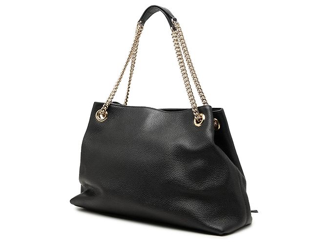 Gucci Soho Chain Tote aus Kalbsleder in Schwarz, Medium - Ansicht 2