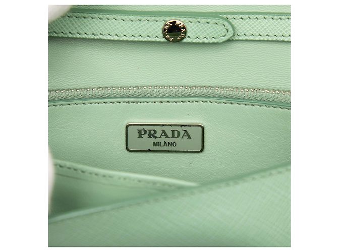 Carteira Prada Green Saffiano com alça Verde Verde claro - vista 5