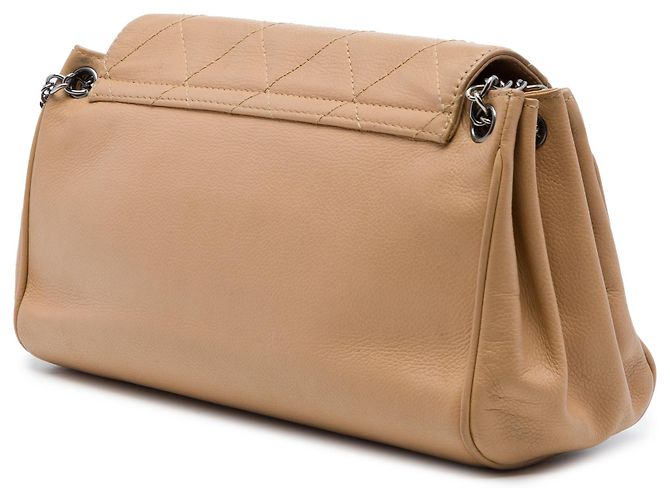 Chanel Brown Small Quilted Caviar Accordion Flap Marrom Camelo - vista 2