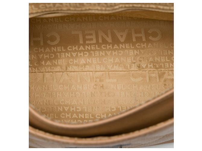 Chanel Brown Small Quilted Caviar Accordion Flap Marrom Camelo - vista 4
