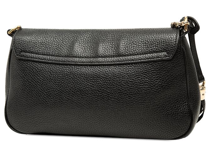Gucci Soho Chain Flap Crossbody in pelle di vitello nera Medium Nero - vista 2