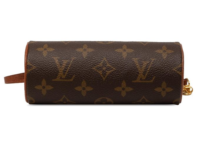 Louis Vuitton Brown Monogram Papillon Pochette Marrone - vista 3
