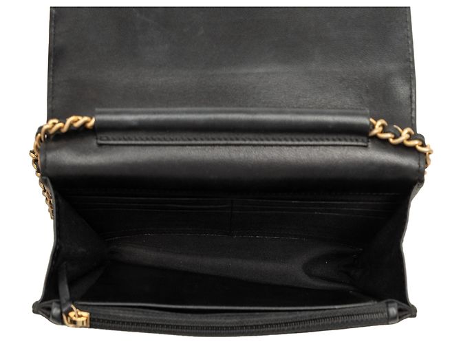 Chanel Black CC Quilted Lambskin Chic Wallet on Chain Nero - vista 4