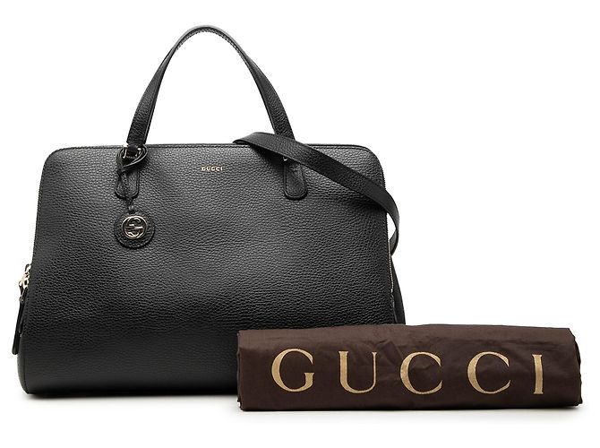 Borsa Lady Satchel Gucci in pelle di vitello Dollar nera Nero - vista 7
