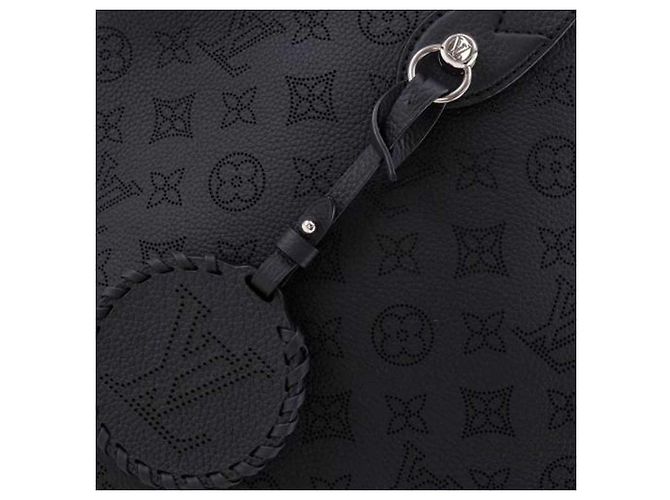 Louis Vuitton Black Monogram Mahina Blossom MM Nero - vista 12