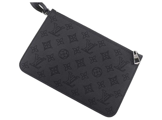 Louis Vuitton Black Monogram Mahina Blossom MM Nero - vista 17