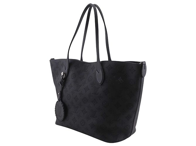 Louis Vuitton Black Monogram Mahina Blossom MM Nero - vista 3