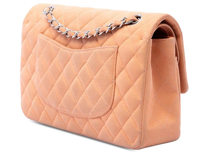 Chanel Orange Medium Classic Caviar Double Flap Angeln - Ansicht 2