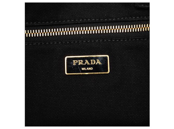 Prada Große Tote aus Canapa Camouflage Stampata Canvas Braun Khaki - Ansicht 5