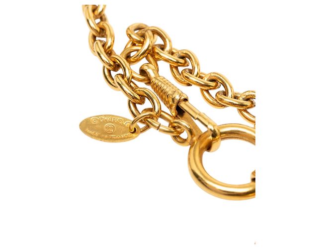 Collana con pendente matelassé Chanel Gold CC placcato oro D'oro - vista 5
