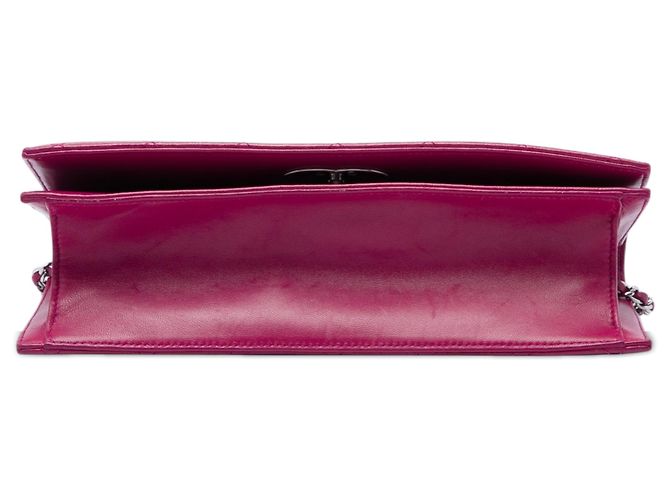 Chanel 19 Clutch on Chain em pele de cordeiro acolchoada rosa - vista 3