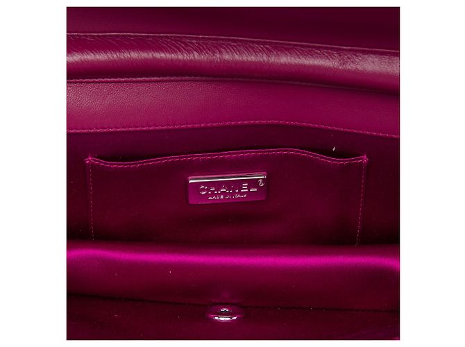 Chanel 19 Clutch on Chain em pele de cordeiro acolchoada rosa - vista 4