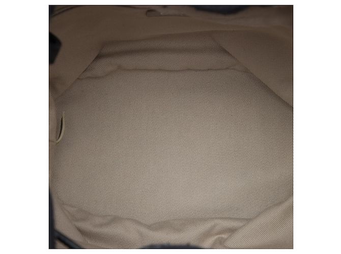 Borsa a secchiello Deauville a coulisse in tela grigia e lana a righe Chanel Marrone Grigio antracite - vista 4