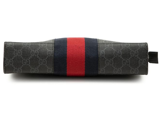 Clutch Gucci Black GG Supreme Web Nero - vista 3