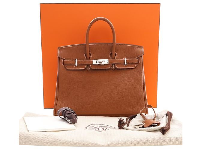Hermès Brown Togo Birkin Retourne 25 Marrone - view 15