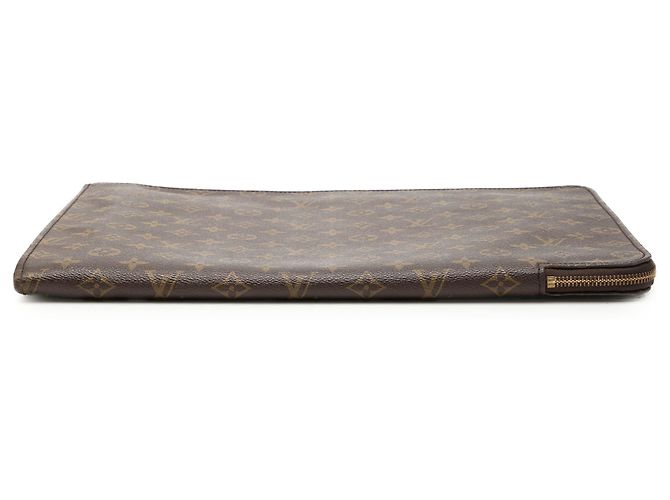 Louis Vuitton Brown Monogram Poche Documents Portfolio Marrone - vista 3