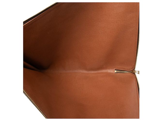 Louis Vuitton Brown Monogram Poche Documents Portfolio Marrone - vista 4