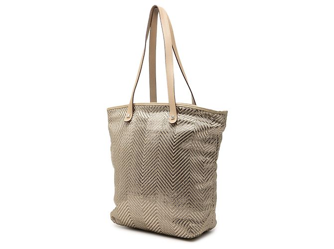 Hermès Beige Polyester and Leather Chennai MM - vista 2