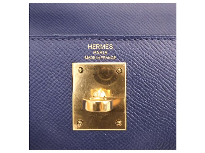 Hermès Blue Epsom Kelly II Sellier 28 Blu scuro - vista 11