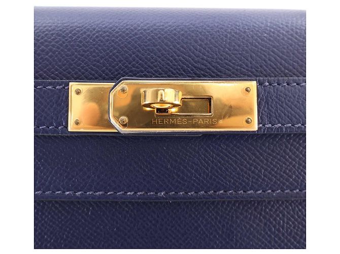 Hermès Blue Epsom Kelly II Sellier 28 Blu scuro - vista 12