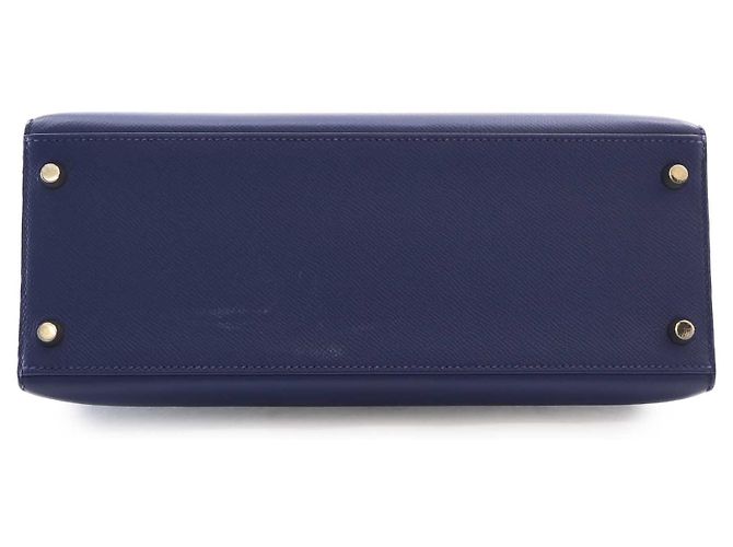 Hermès Blue Epsom Kelly II Sellier 28 Blu scuro - vista 5