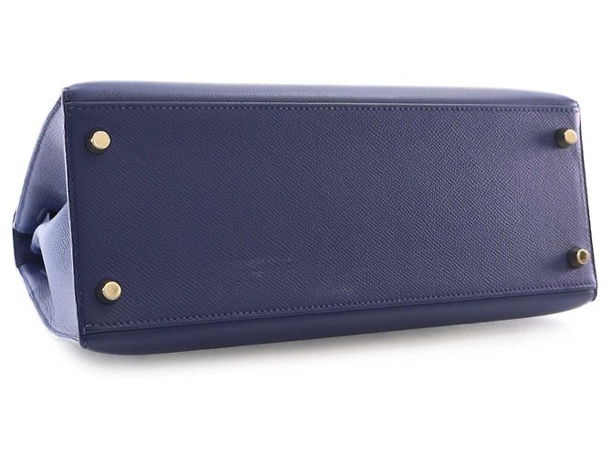 Hermès Blue Epsom Kelly II Sellier 28 Blu scuro - vista 7